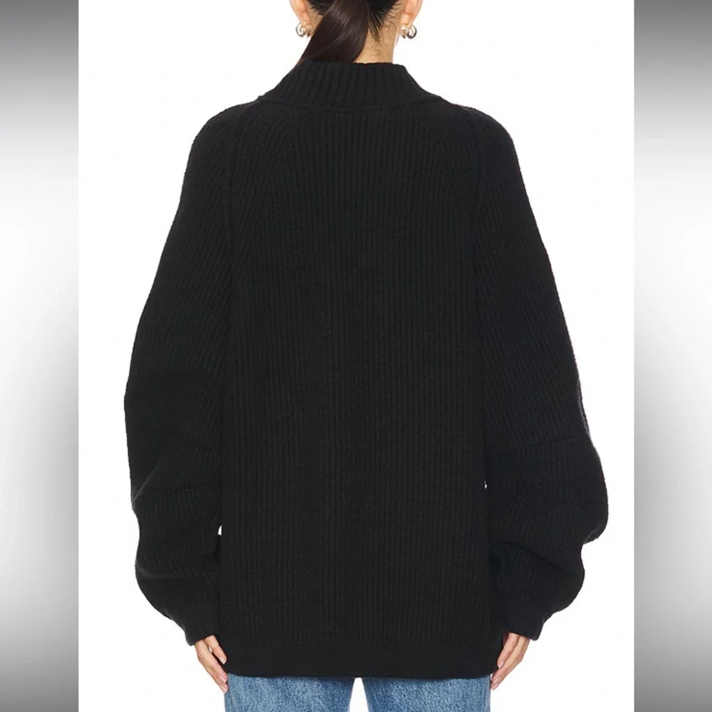 NWOT Free People Black Sunbeam Oversize Turtleneck Sweater